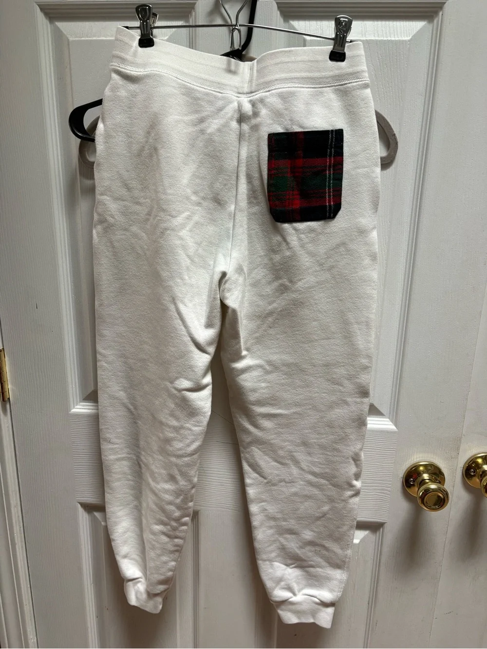 Ralph Lauren White Kids Fleece Joggers with Polo Pony